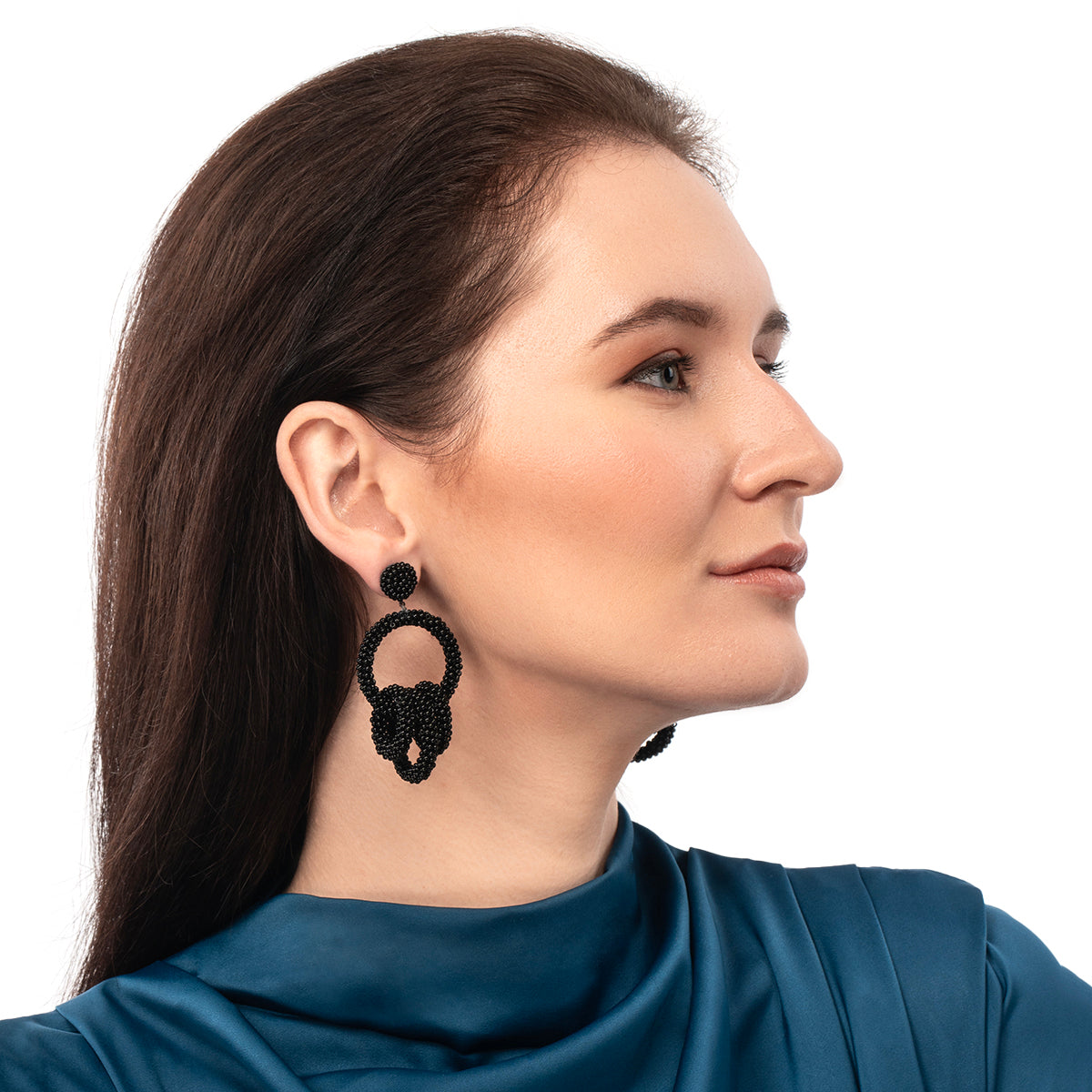Handmade Karlee Earrings in Black