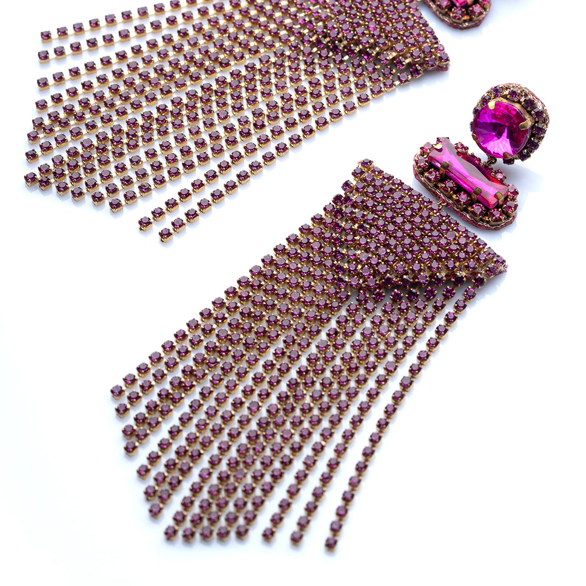Deepa by Deepa Gurnani Handmade Fuchsia Anvi Earrings