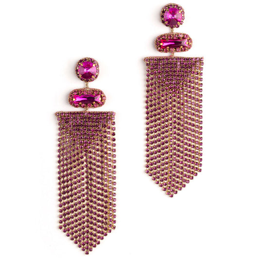 Deepa by Deepa Gurnani Handmade Fuchsia Anvi Earrings