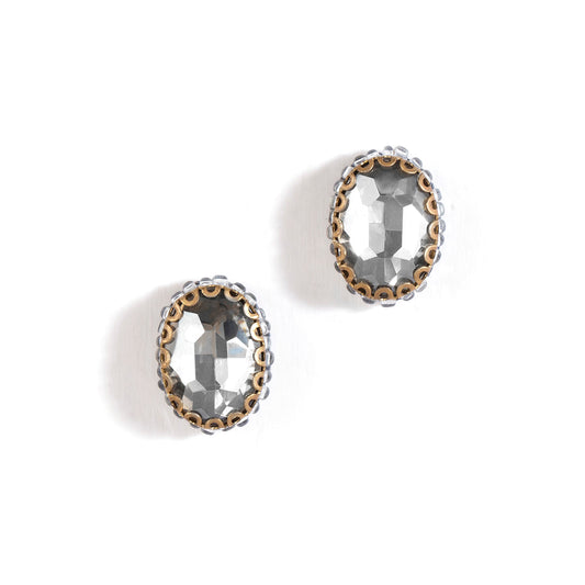 Aria gun crystal stud earrings
