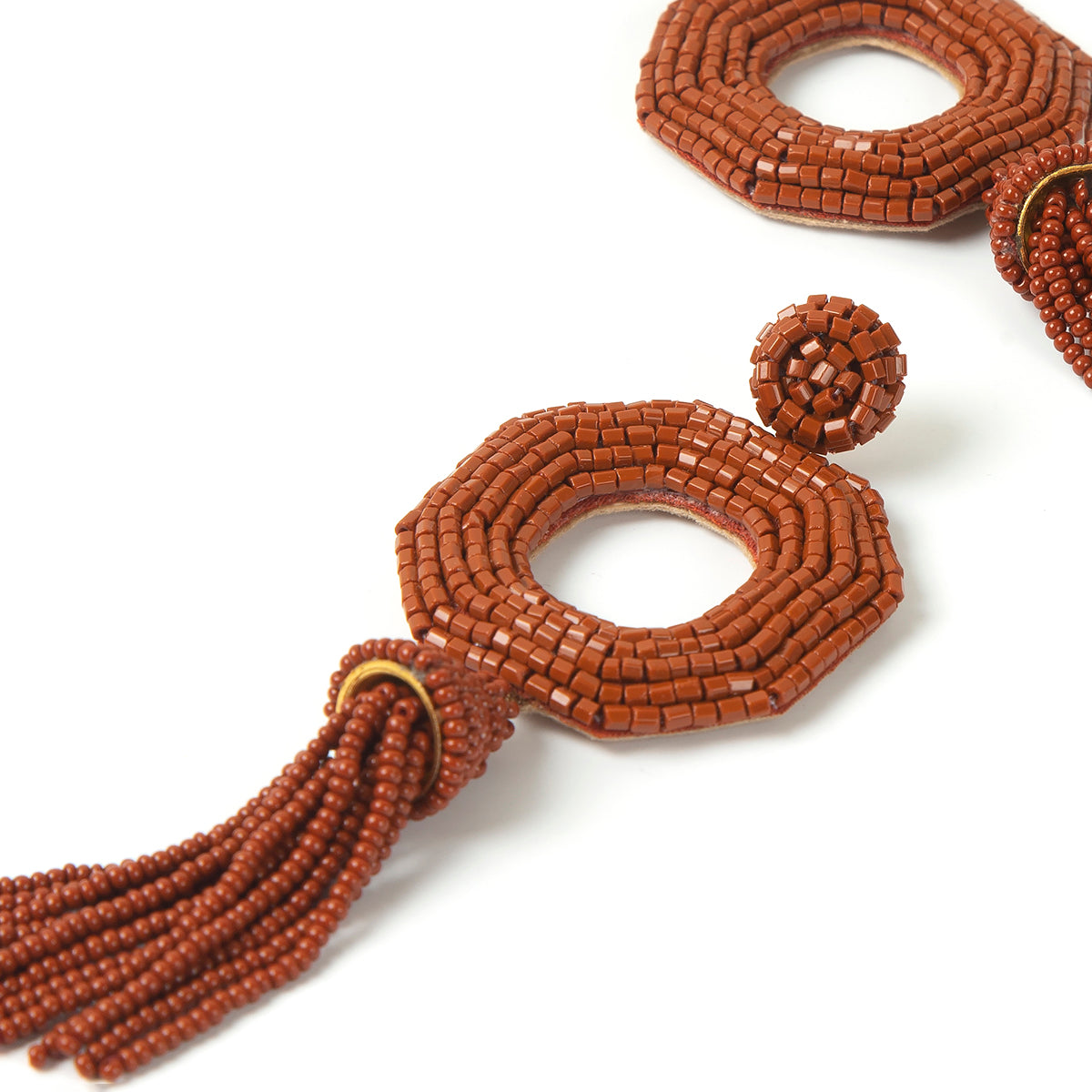 Our Isha Earrings are bursting with personality.  Bright colored statement post earrings