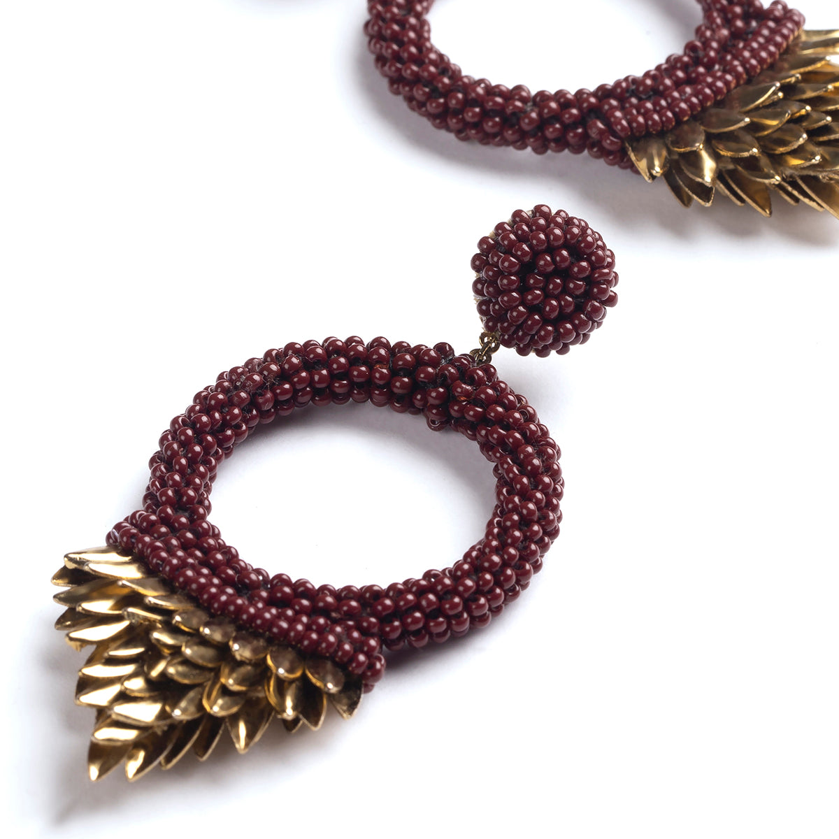 Deepa by Deepa Gurnani Vibrant post Maroon Color Franka  Earrings