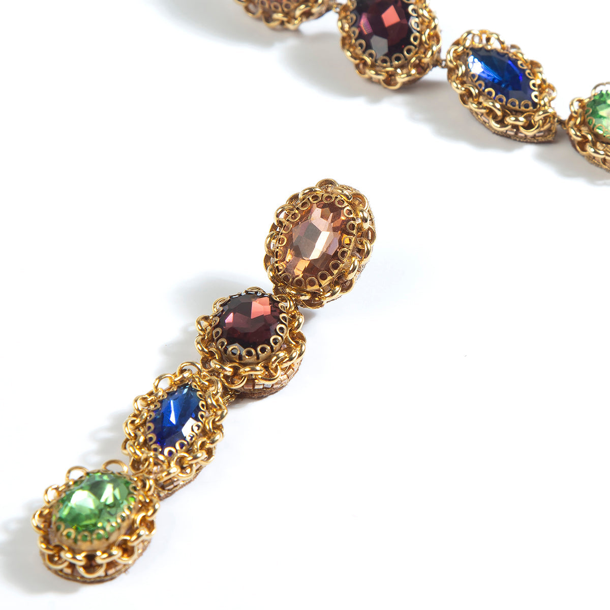 4 drop linear crystal Ezme Earrings