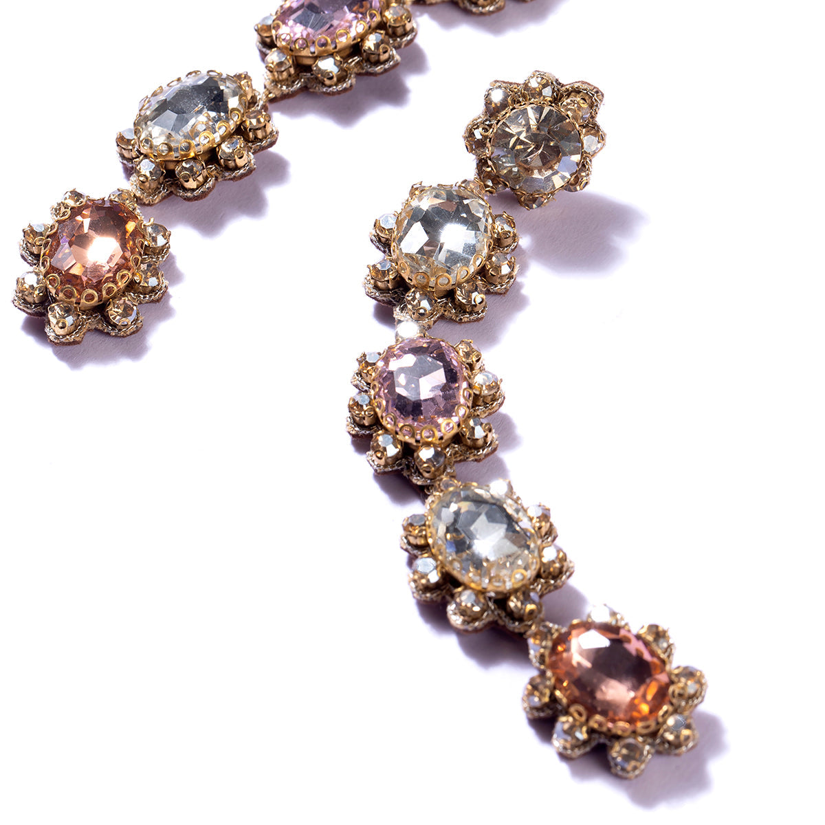Deepa by Deepa Gurnani Hand Embroidered Daphne Earrings in Pastel multi color