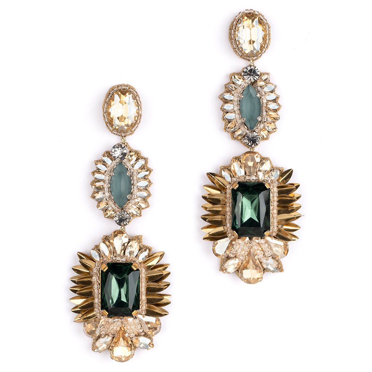 Dark Green Color Ethnic Maang Tikka Set with Earring for Party by  FashionCrab® - FashionCrab.us