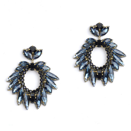 Deepa By Deepa Gurnani Zienna Earrings in Sapphire color