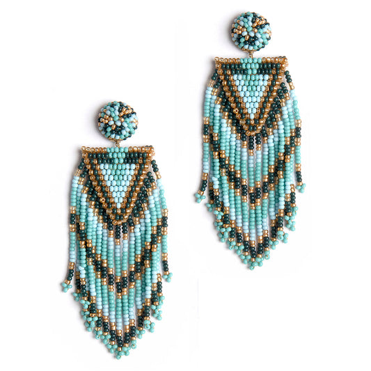 Deepa by Deepa Gurnani Handmade Turquoise Anwen Earrings