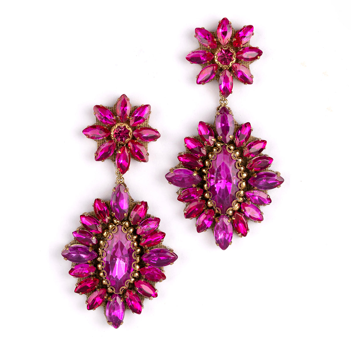Deepa By Deepa Gurnani handmade Alianah Earrings in baby pink color