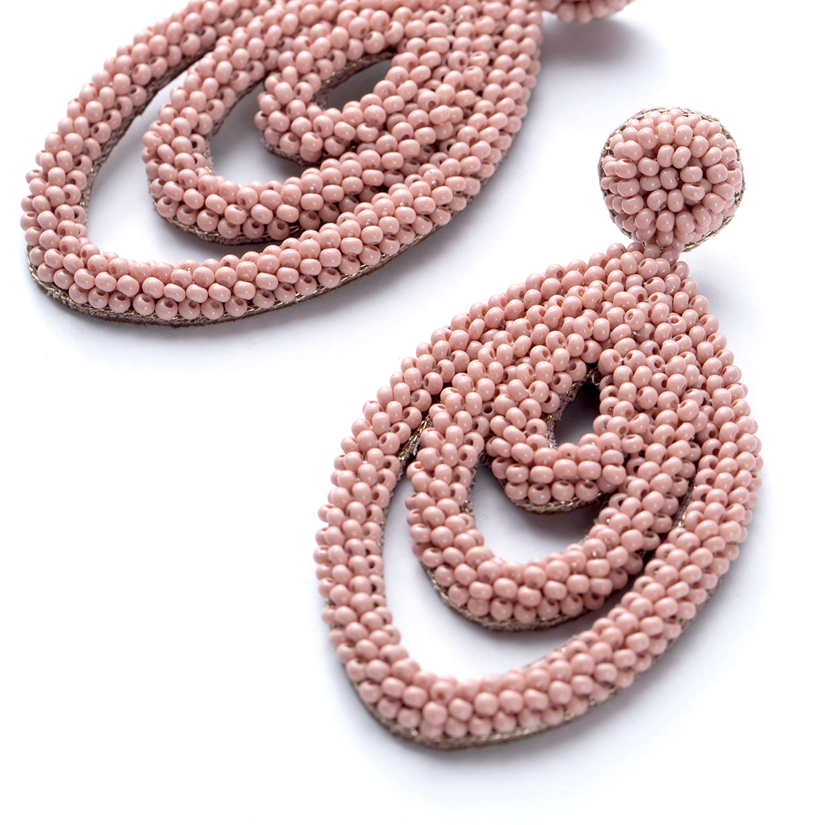 Deepa by Deepa Gurnani Handmade Dusty Pink Mirabai Earrings