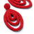 Deepa by Deepa Gurnani Handmade Red Mirabai Earrings