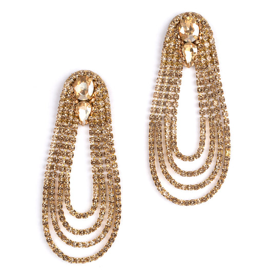 Deepa by Deepa Gurnani Handmade Eliana Earrings in Gold color