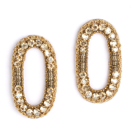 Deepa by Deepa Gurnani Handmade Adie Earrings in Gold color