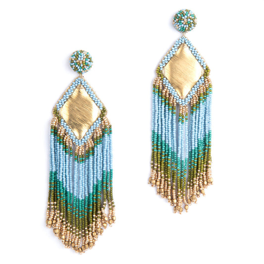 Deepa by Deepa Gurnani Handmade Nishi Earrings in Blue color
