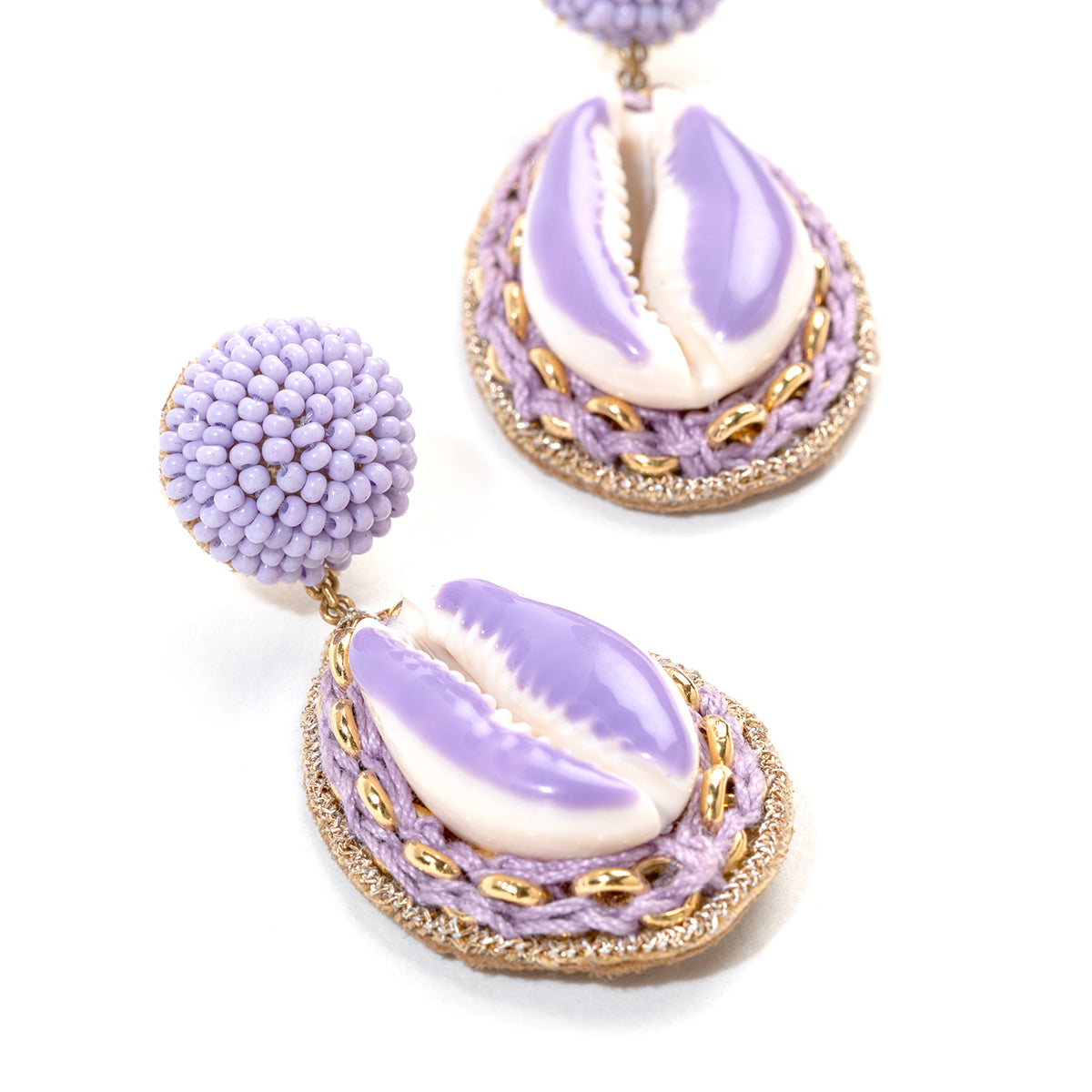 Deepa By Deepa Gurnani handmade Trixie Earrings in lavender color