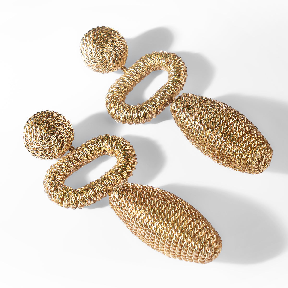 Deepa Gurnani Pret Fontana Earrings in Gold color