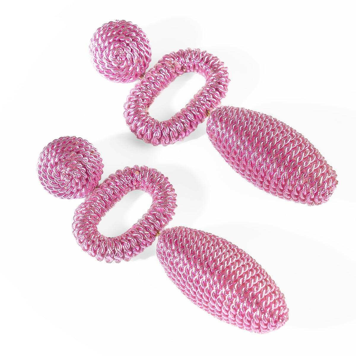 Deepa Gurnani Pret Fontana Earrings in Pink color