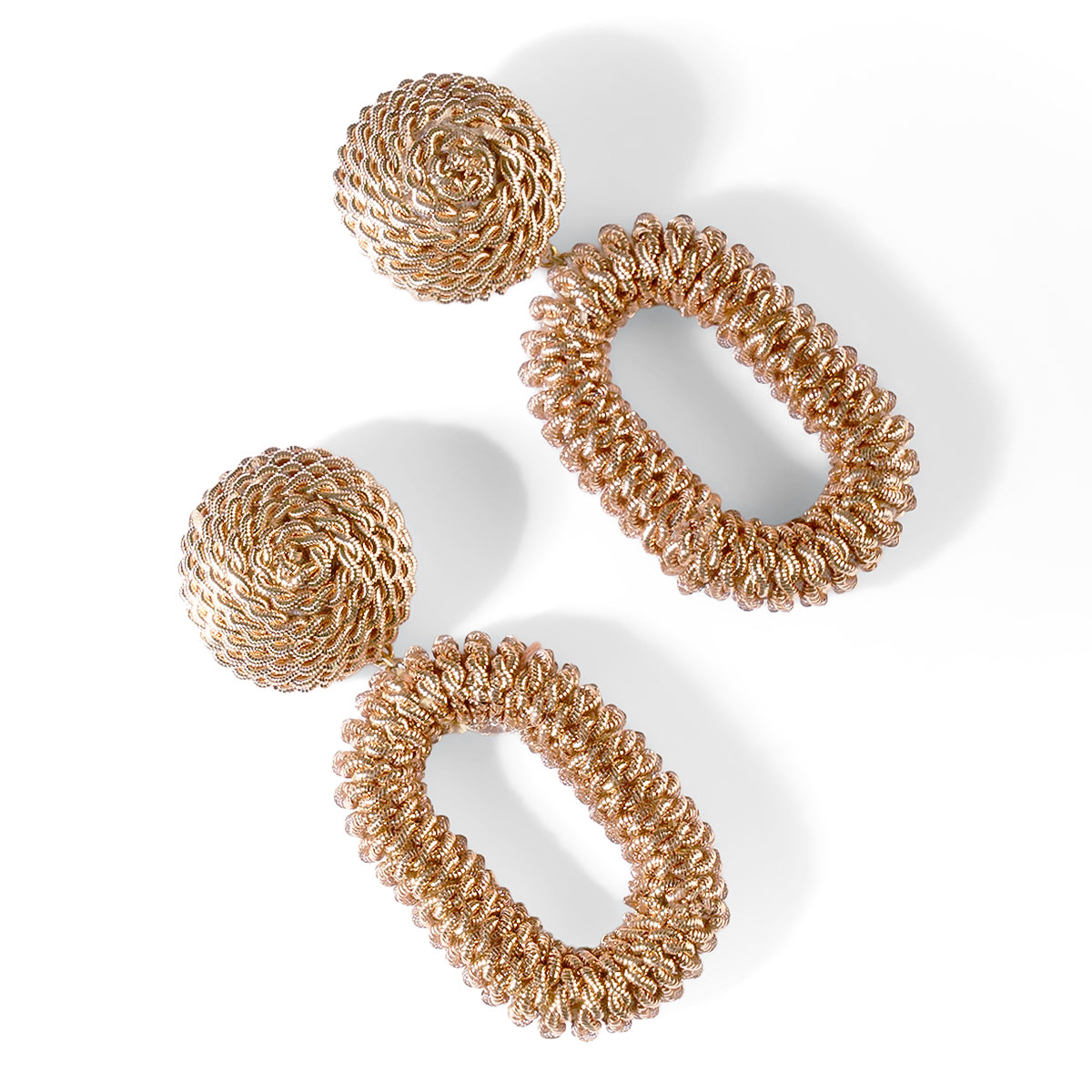 Deepa Gurnani Pret Roula Earrings in Copper color