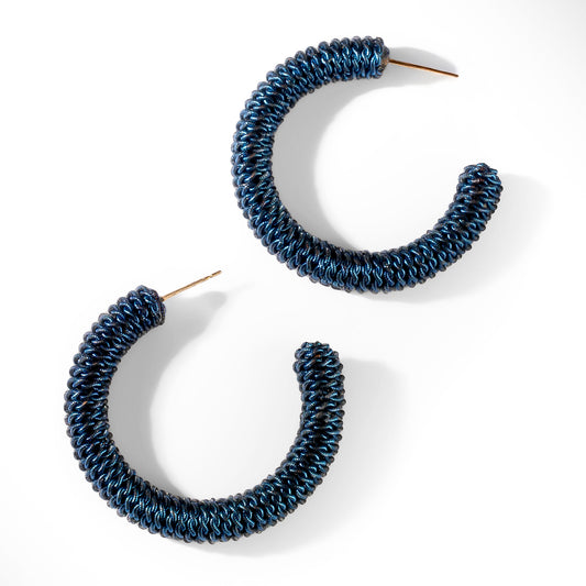 Deepa Gurnani Pret Anzola Earrings in Navy color