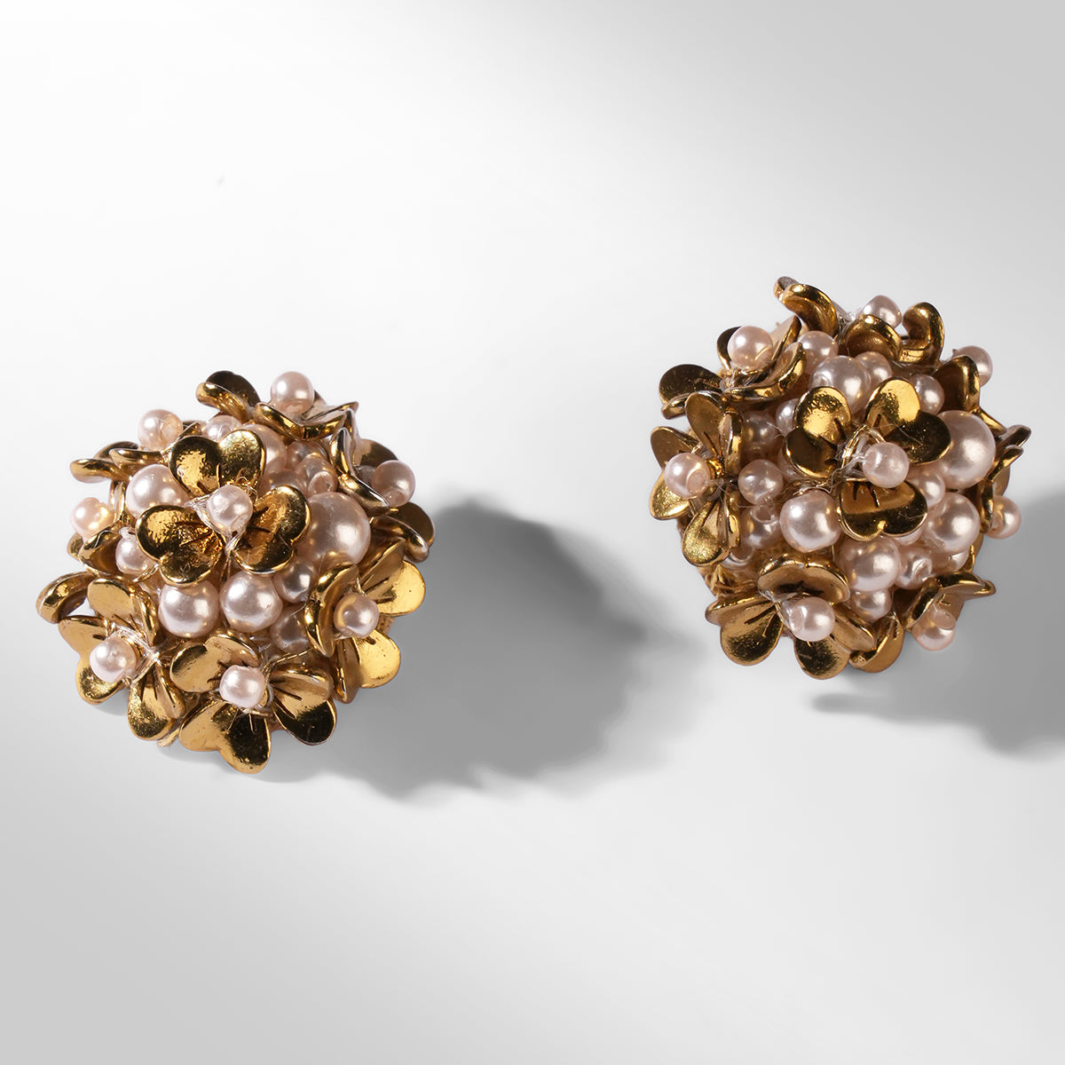 Deepa Gurnani Pret Kamar Earrings in gold color 