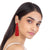Deepa Gurnani Handmade Callia Earrings Red