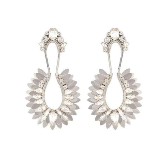 Deepa Gurnani Handmade Nior Earrings Silver