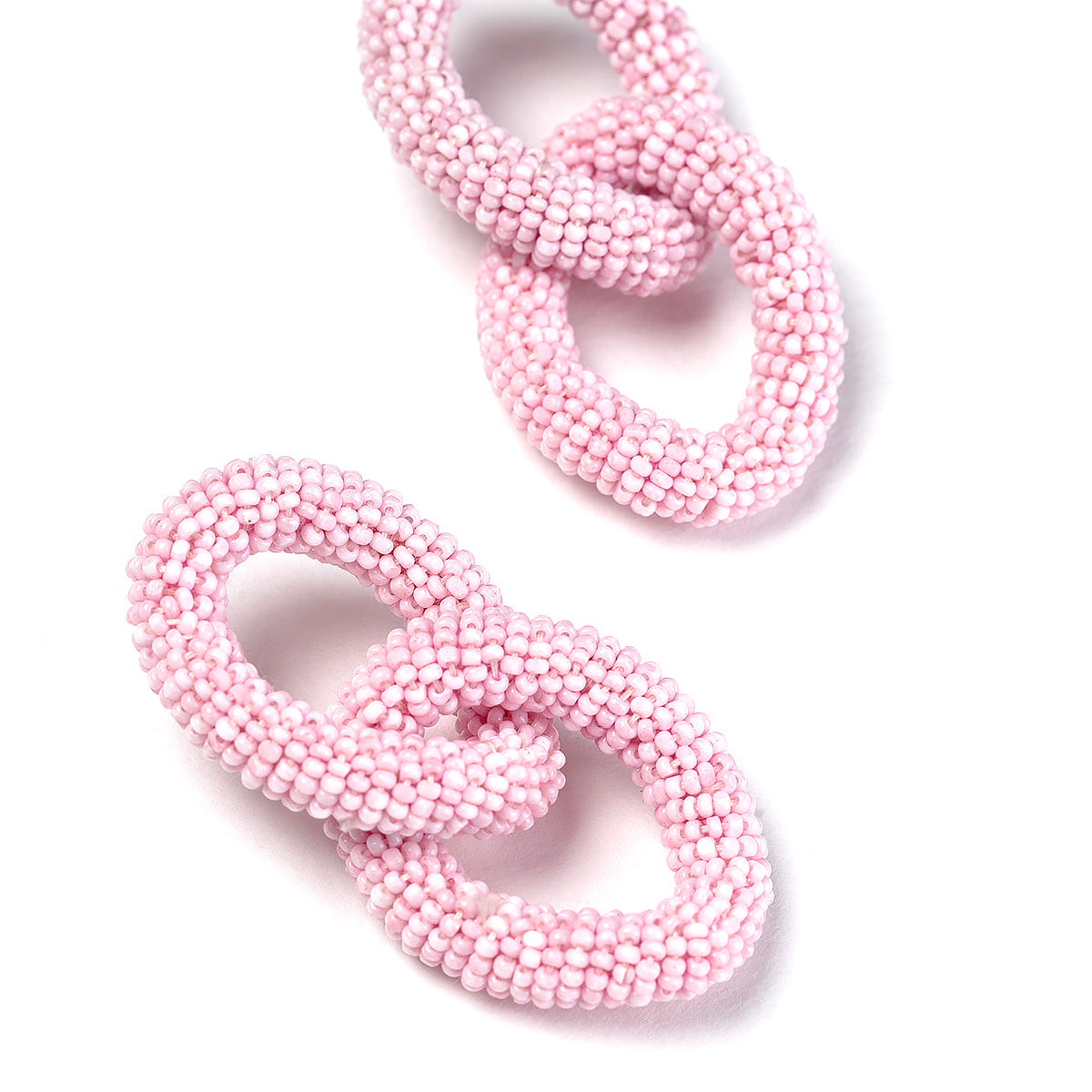 Handmade Luxury Deepa Gurnani Loulou Earrings in  Baby PinkColor