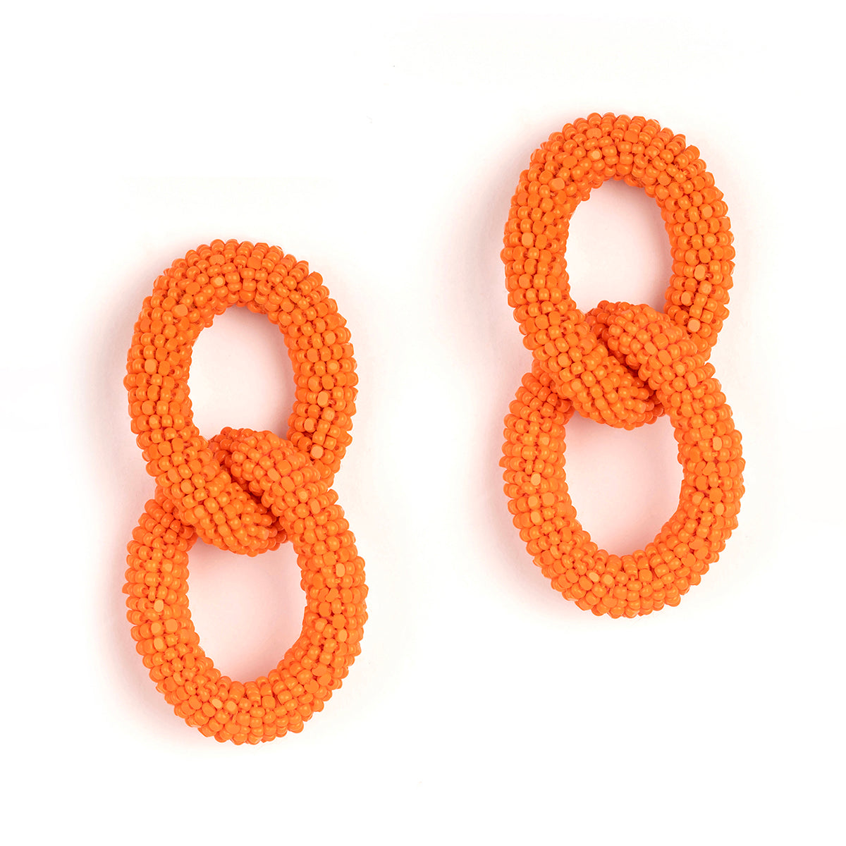 Handmade Luxury Deepa Gurnani Loulou Earrings in Orange Color