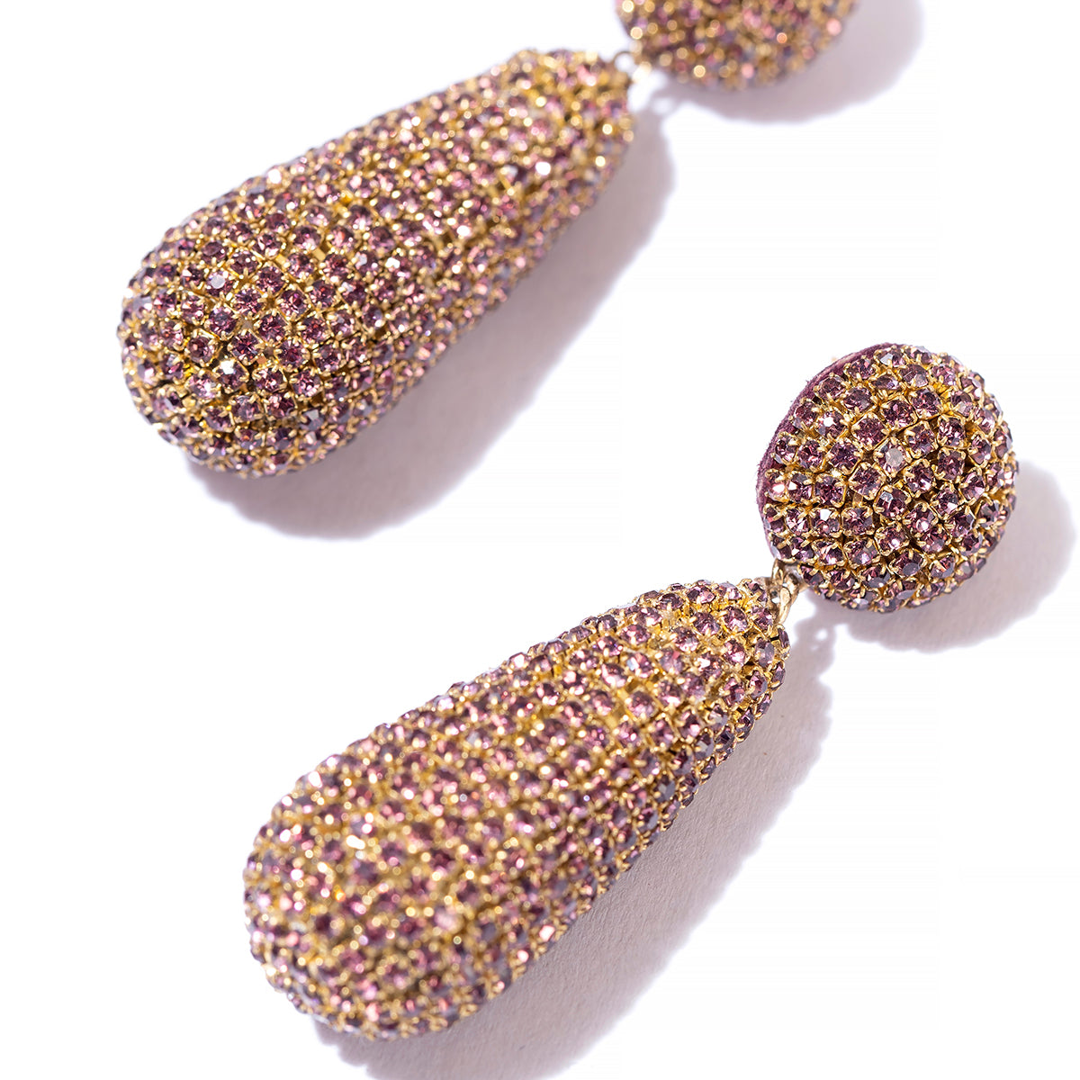 Deepa Gurnani Emely Earrings in Lavender colour