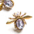 Deepa Gurnani handmade the Firefly earrings in Lavender color