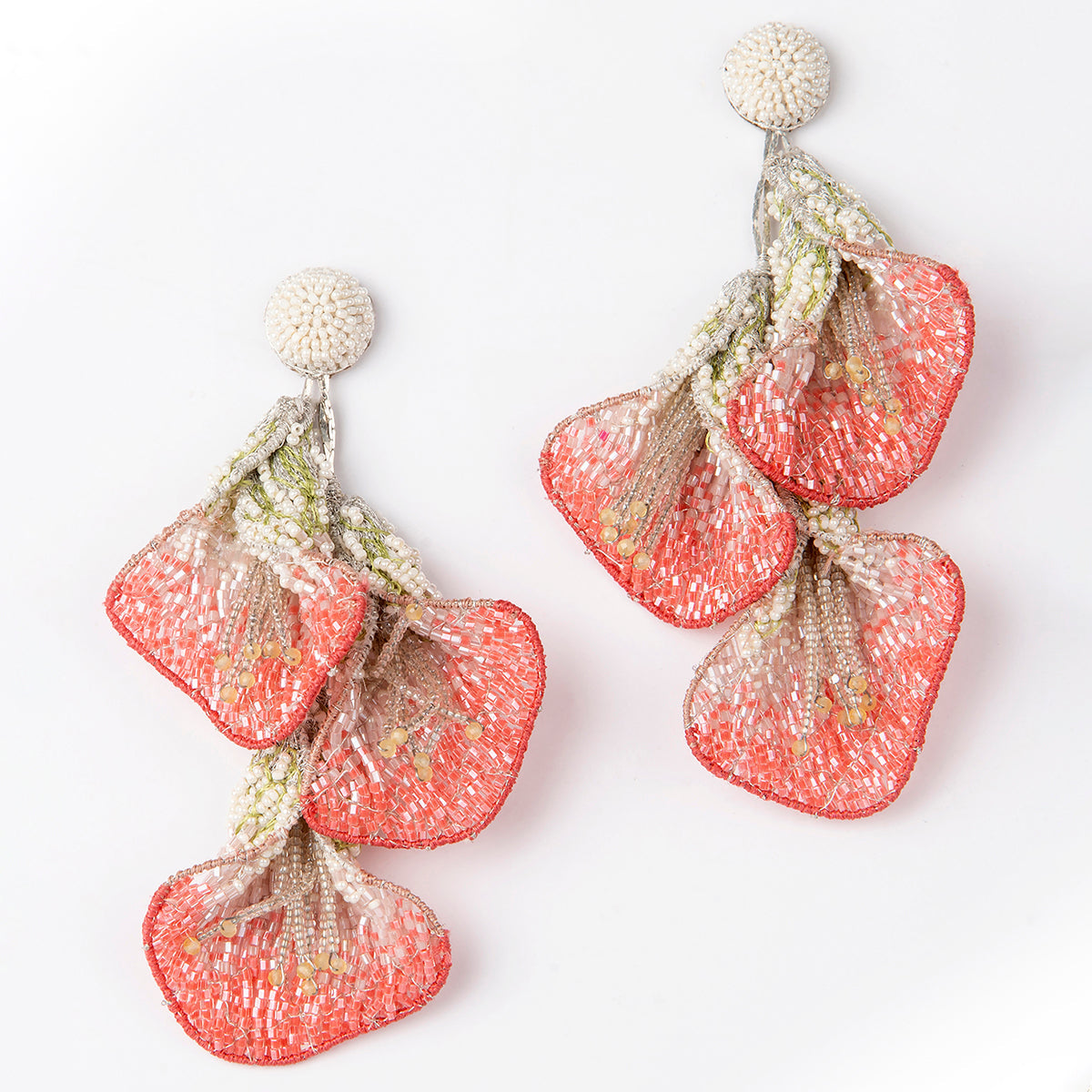 Deepa Gurnani Handmade Coral Rhoda Earrings
