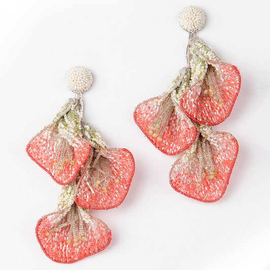 Deepa Gurnani Handmade Coral Rhoda Earrings