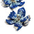 Deepa Gurnani handmade the Azealia earrings in cobalt color