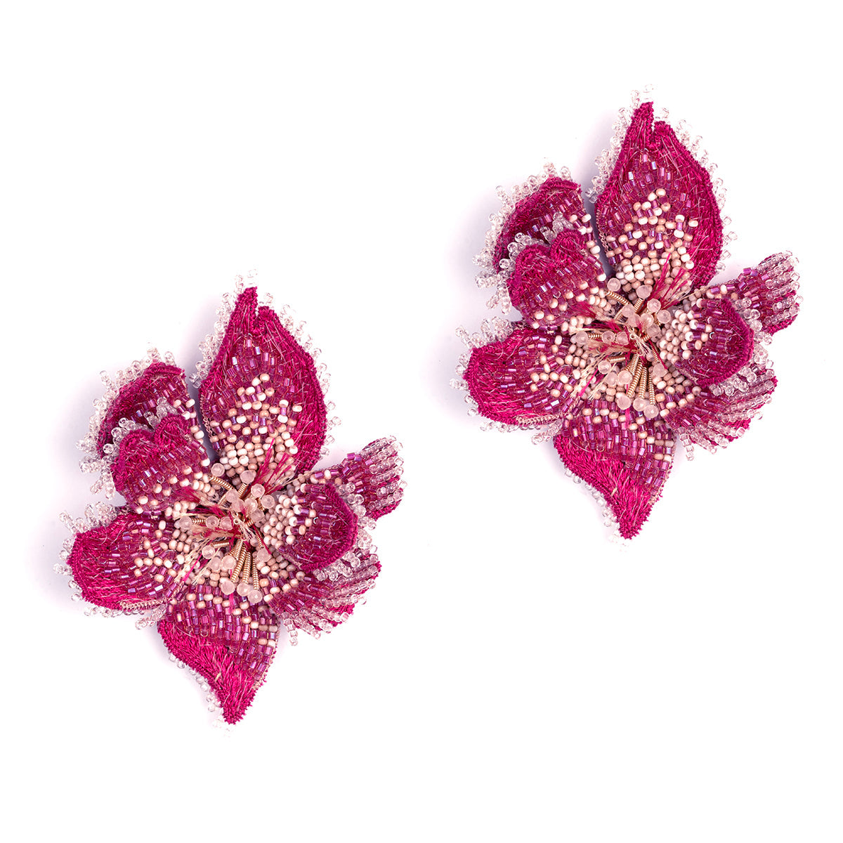 Deepa Gurnani Handmade Fuschia Azealia Earrings