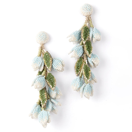 Deepa Gurnani Handmade Baby Blue Madelief Earrings