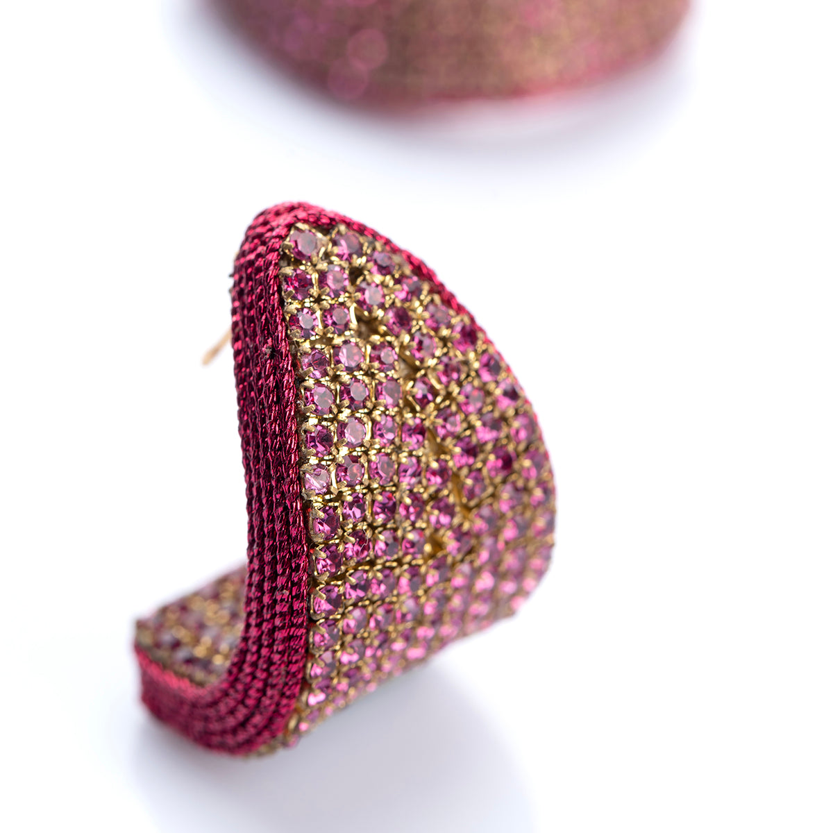 Deepa Gurnani Handmade Fuchsia Carlotta Earrings