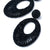 Deepa Gurnani Handmade Cypress Earrings in Black color