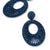 Deepa Gurnani Handmade Cypress Earrings in Navy color