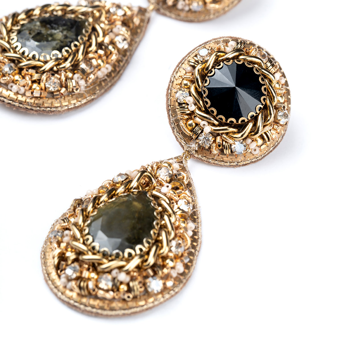 Deepa Gurnani Kendal Earrings in Black color