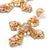 Deepa Gurnani Teresa Earrings in Peach color