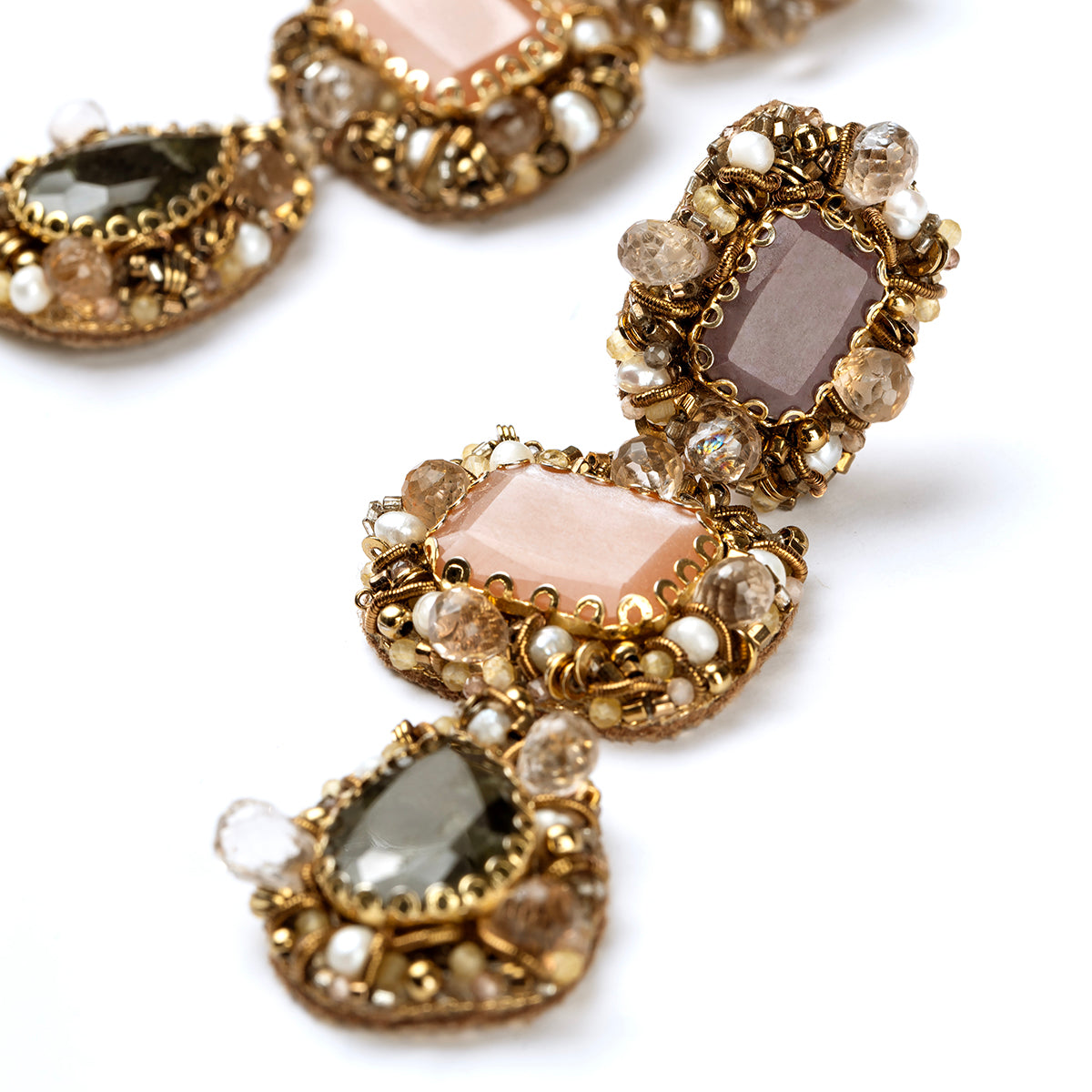 Deepa Gurnani Sibylla Earrings in Levender color