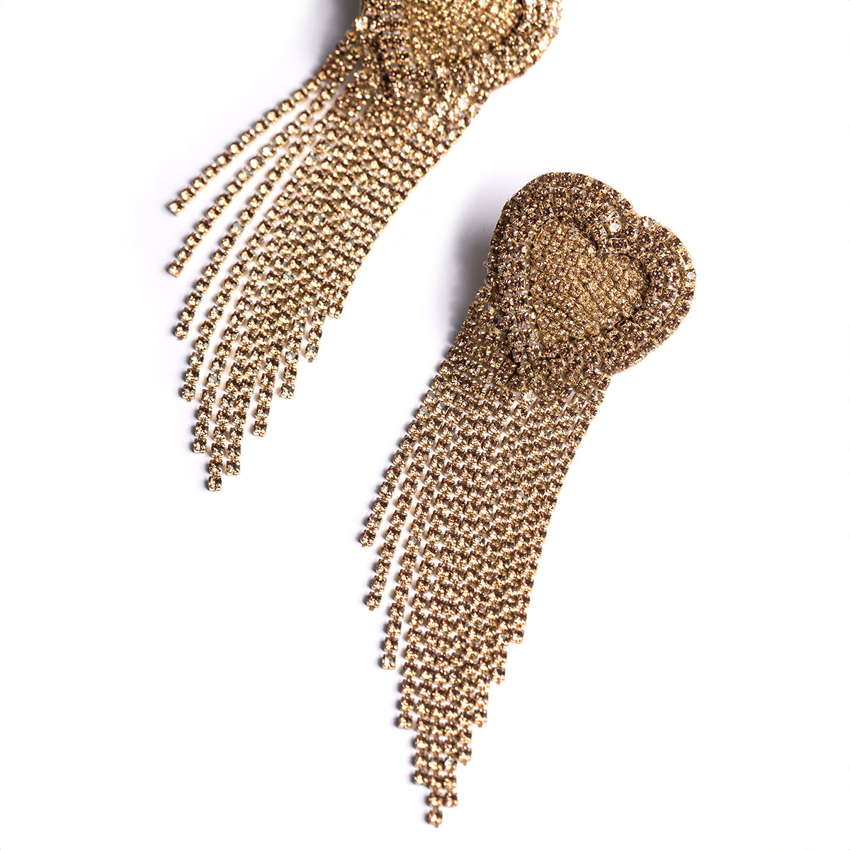 Deepa Gurnani handmade the Kaylie earrings in gold color
