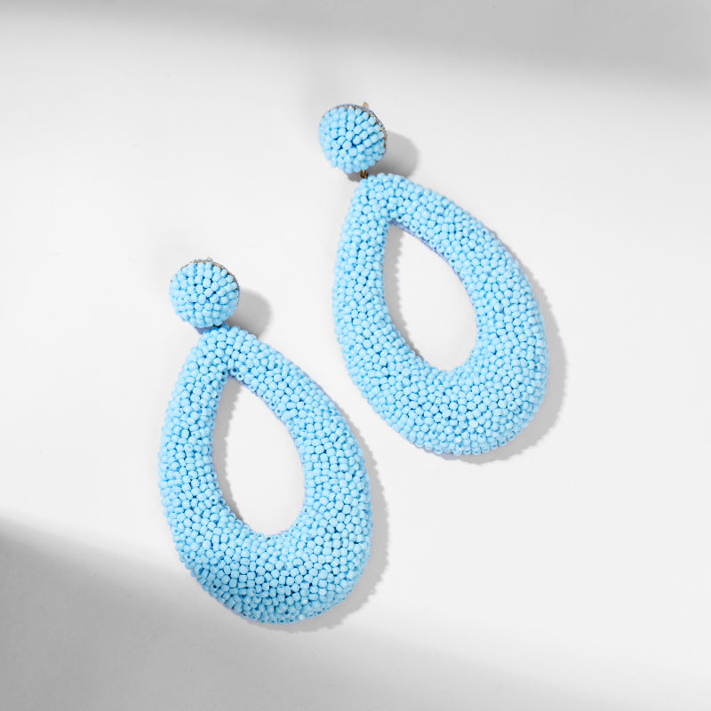Deepa Gurnani handmade Meryl Earrings in Baby Blue color