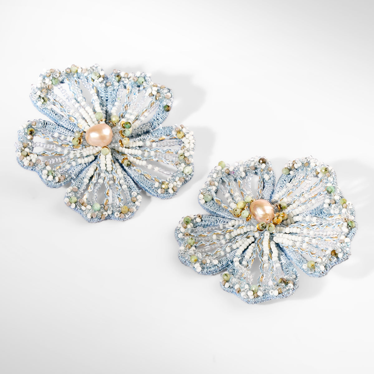 Deepa Gurnani Gregoriana Earrings in  blue color