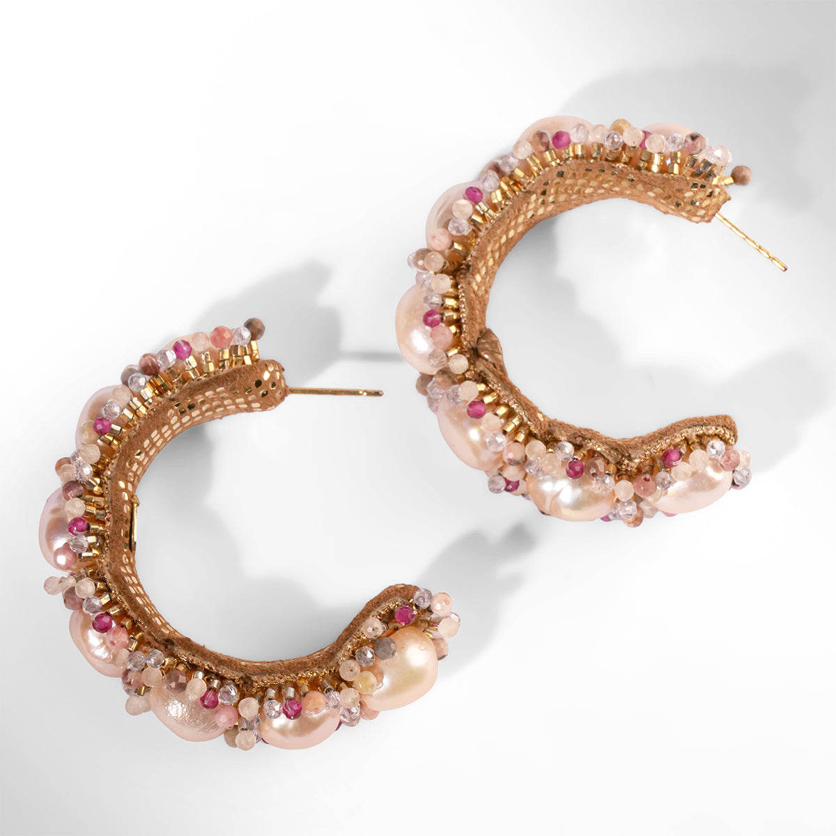 Deepa Gurnani Gali Earrings in pink color