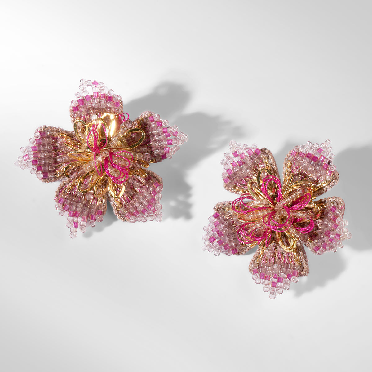 Deepa Gurnani Adva Earrings in pink color
