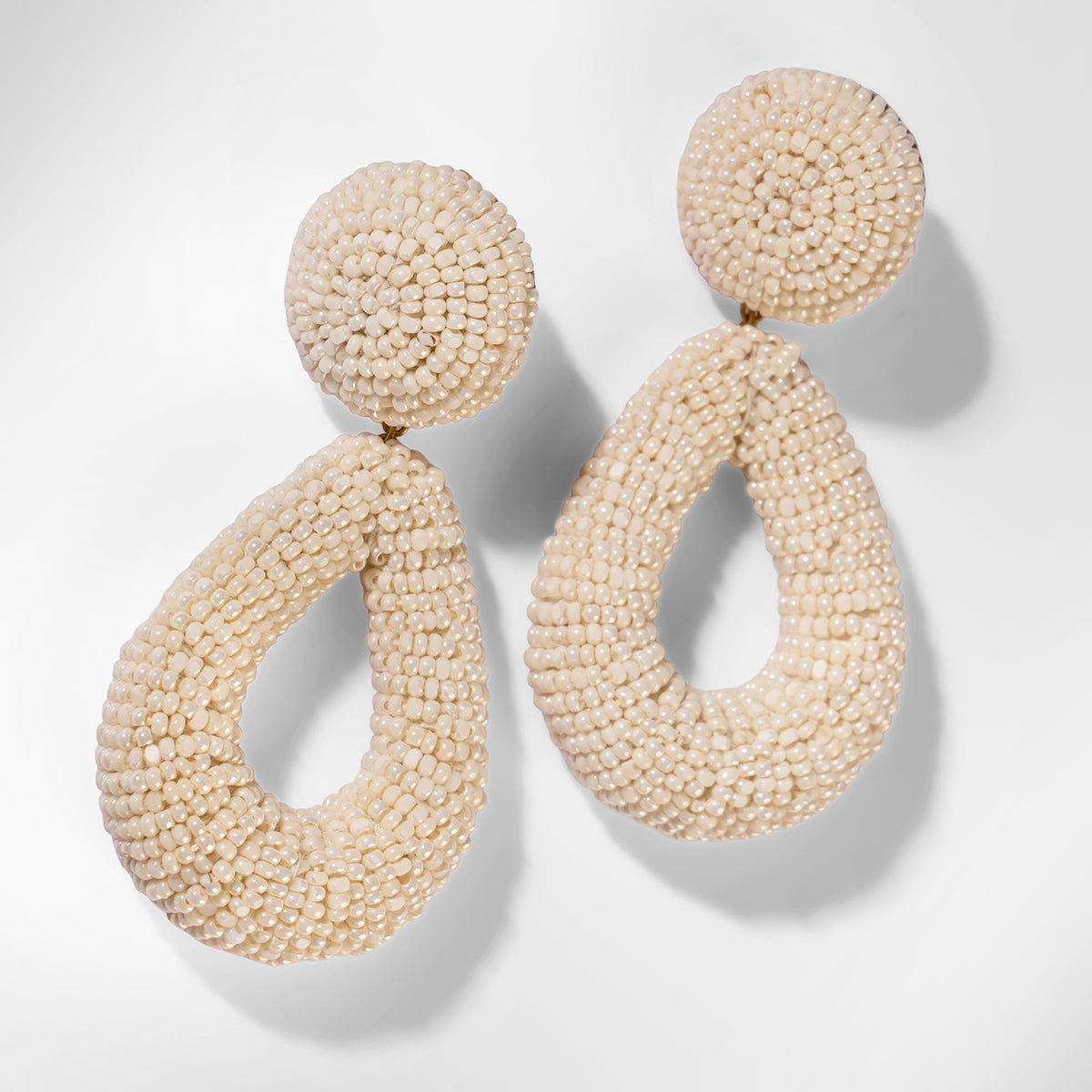 Deepa Gurnani Maura Earrings in ivory color 