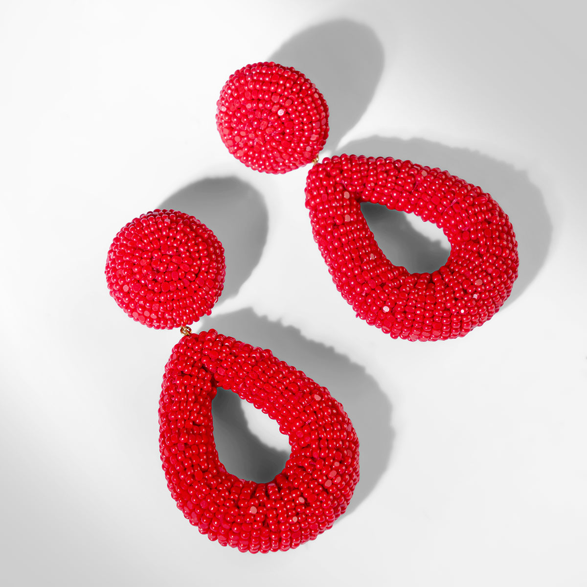 Deepa Gurnani Maura Earrings in red color