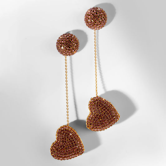 Deepa Gurnani Eros Earrings in pink color