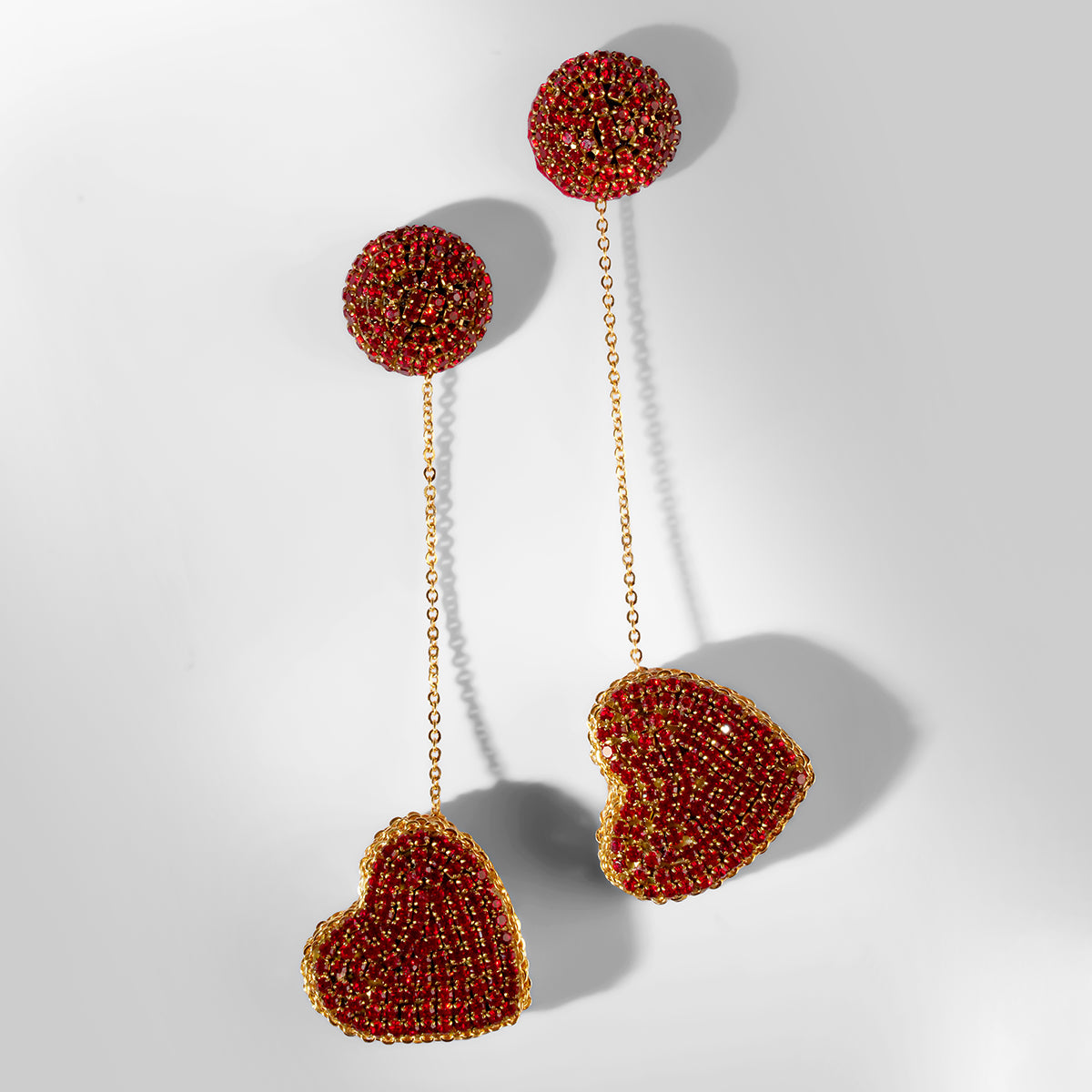 Deepa Gurnani Eros Earrings in red color