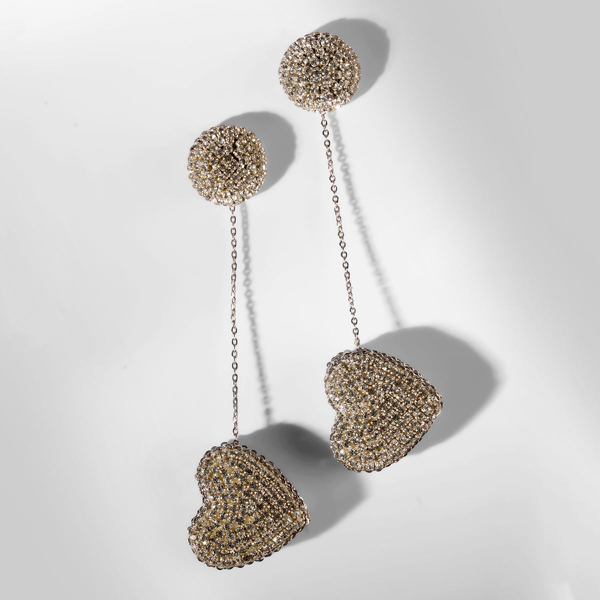 Deepa Gurnani Eros Earrings in silver color